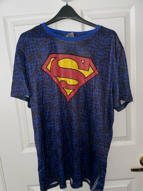 Blue Superman Logo Graphic Tee